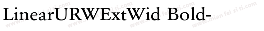 LinearURWExtWid Bold字体转换